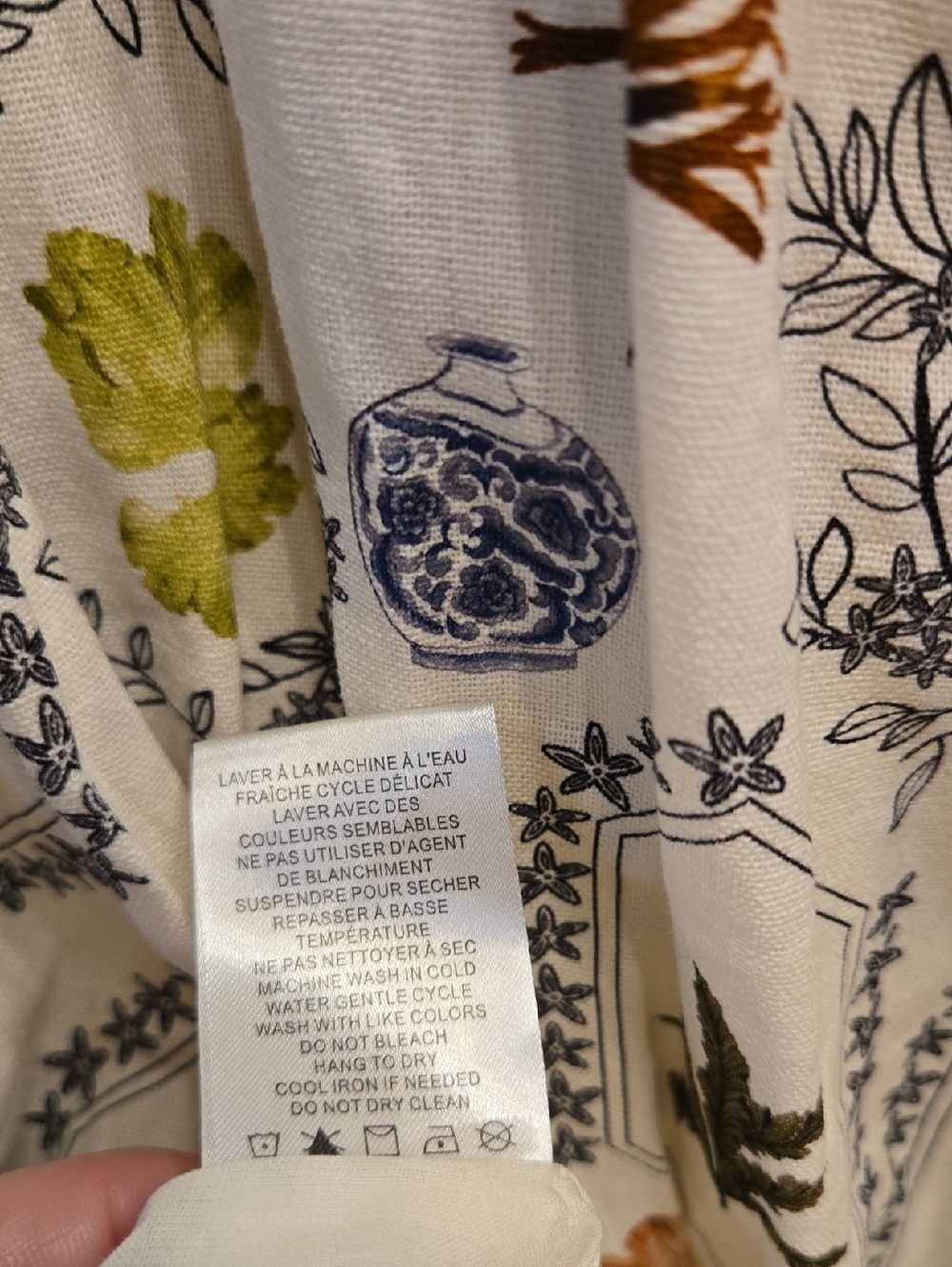 Christain Lacroix Linen Blend Floral Beaded Dress Size Medium - Picture 10 of 11